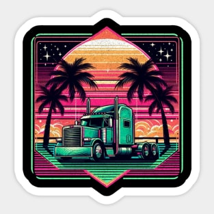 Retro 80’s trucker Sticker